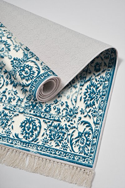 Alanur Home Eko Trend Djt Мийний нековзний піддон 3-х частинний комплект для спальні 744 Vintage Blue