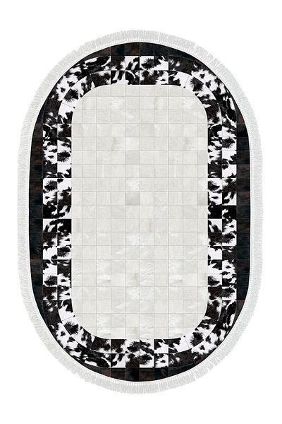 Alanur Home Eko Trend Djt 2 Pack Πλενόμενη αντιολισθητική βάση Οβάλ Χαλάκι μπάνιου 1495 Μοντέρνο Μαύρο (50 X 80 - 40 X 50)