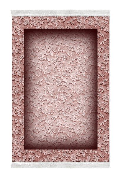 Alanur Home Eko Trend Djt 2 buc. Covoraș de baie lavabil cu bază anti-alunecare 767 roșu claret (60 X 100 - 50 X 60)