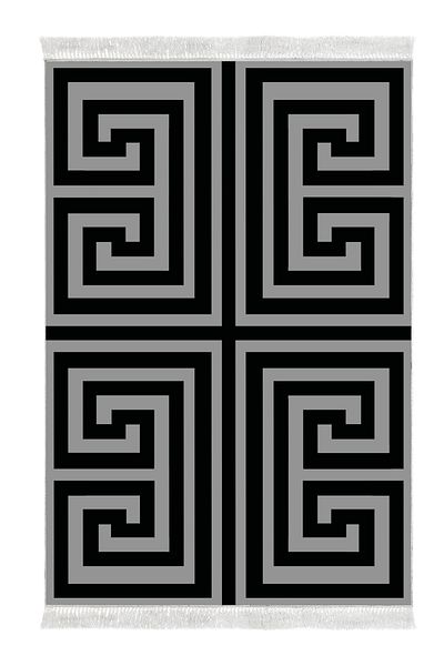 Alanur Home Eko Trend Djt - Πατάκι μπάνιου με αντιολισθητική βάση 2 συσκευασιών, 768 μοντέρνο γκρι (50x80/40x50)