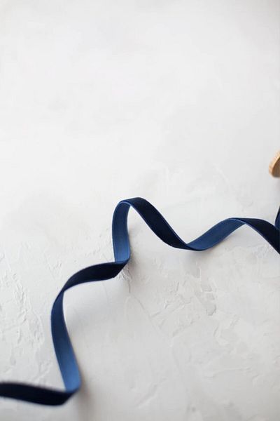 E Elmas Μπλε βελούδινη κορδέλα (1CM - 5M)