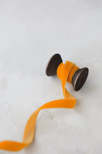 E Elmas Πορτοκαλί βελούδινη κορδέλα (1cm - 5m)