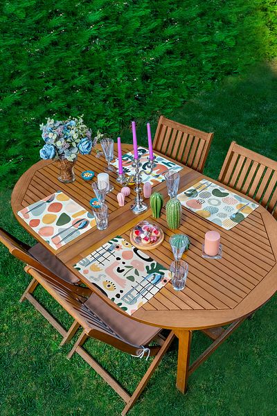 Realhomes 4-Piece Abstract Patterned Special Designed Modern American Service Set