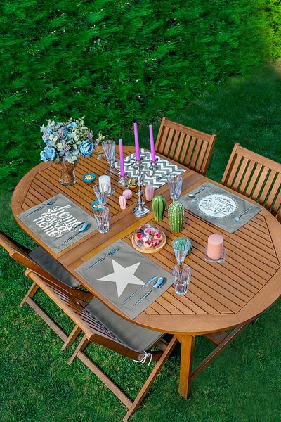 Realhomes Set de servicii americane cu tematică Home Sweet din 4 piese