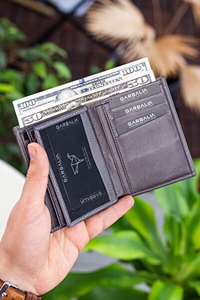 Garbalia Πορτοφόλι για κάρτα Gomez Crazy Leather Grey