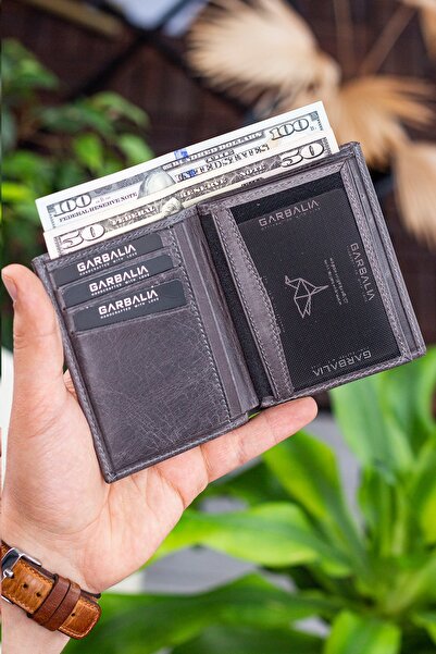 Garbalia Πορτοφόλι για κάρτα Gomez Crazy Leather Grey