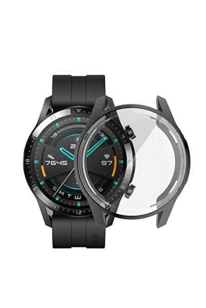 Mi7a Huawei Watch Gt2 46mm 360 Koruma Silikon Kılıf Siyah