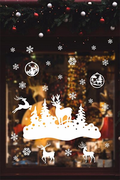 BK Decor Deer Christmas Decorative Sticker