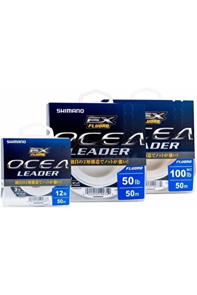 Shimano Ocea Leader Fluorocarbon Şok Lider Misina 0.34mm 7kg/16lb. 50mt.