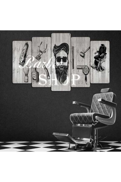 EVLOYA Barber Shop - 5 Parçalı Tablo