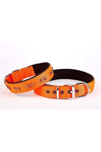 Doggie Softlu Metal Kemik Desenli Köpek Tasma