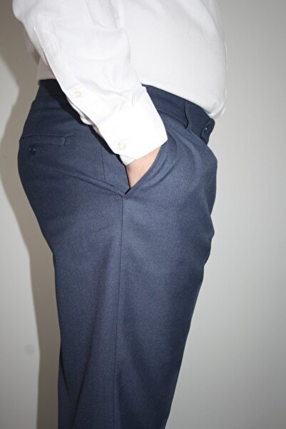 Jack Paul Erkek Mavi Geniş Kesim Tek Pileli Kumaş Pantolon