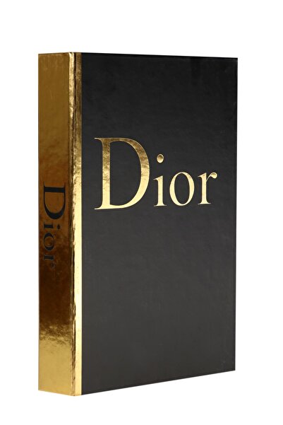 irayhomedecor Diorr Siyah Gold Dekoratif Kitap Kutu