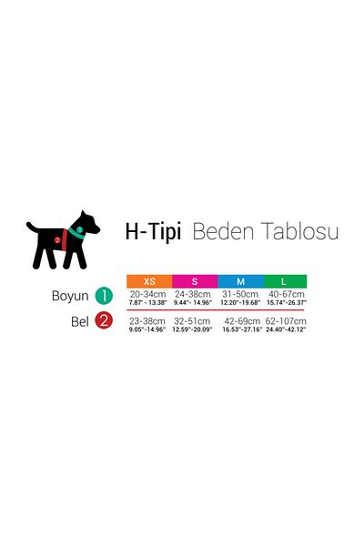 Tailpetz طوق صدر للكلاب من النوع H Harness Alliens من السلالة الكبيرة 62-107 سم [L]