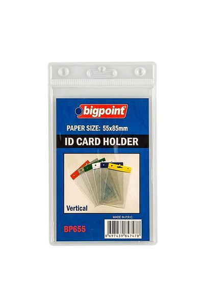 Bigpoint Transparent Vertical Card Bag - 55x85mm, Pack of 10