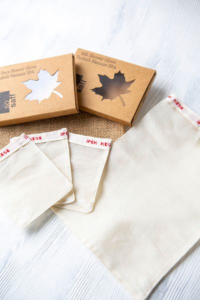 so saff 100% Silk Scrub Set - Genuine Cocoon Silk