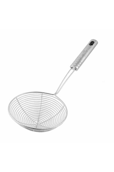 abnturk Metal Saplı Çukur Kevgir Süzgeç Cips Kızartma Yağ Süzgeci Ø11cm Profe...