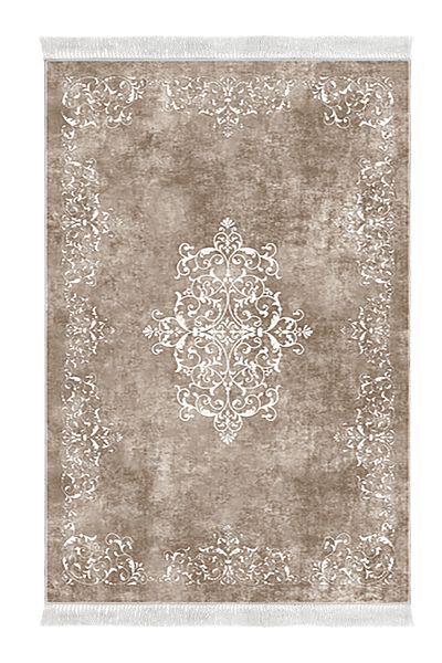 Alanur Home Eko Trend Djt 3-Pece Washable Αντιολισθητική Βάση Χαλάκι Μπάνιου Σετ 616 Classic Beige