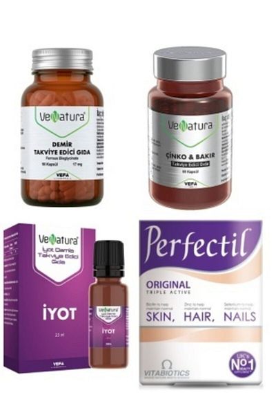 VeNatura Biotin, Zinc, Selenium 30 Tablets + Iron 90 Capsules + Zinc & Copper 60 Capsules + Iodine 25 ml