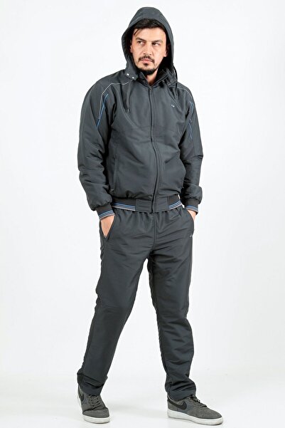 Enrico Ferry Enrıco Ferry Antrasit Erkek Mıcropoly Kumaş Içi Polarlı Kapüşonl...