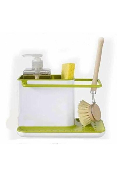 abnturk Mutfak Banyo ve Lavabo Düzenleyici Fırçalık süngerlik Sökülebilir Kol...