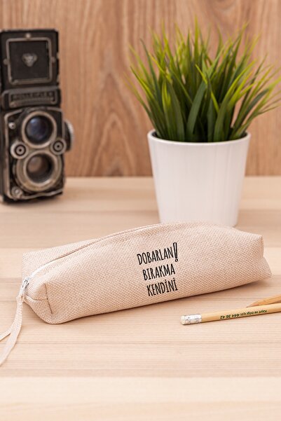 Procity Dobarlan Bıragma Kendini Esprili Keten Bez Kalemlik