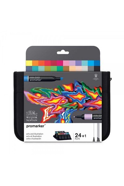 Winsor Newton Winsor & Newton Promarker - Set of 24 Coloured Art and Illustration