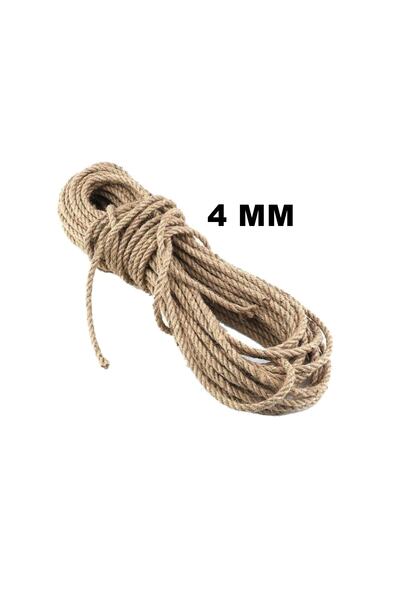 ARCAN Doğal Jüt Halat Ip Dekor Ipi 4 Mm 20 Metre - Keten Ipi Hasır Ip Kendir