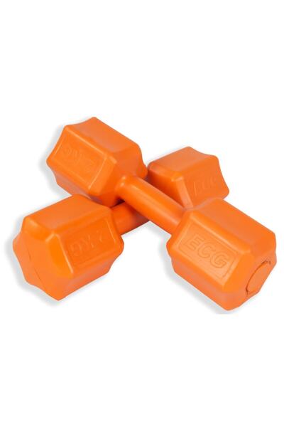 ECG Spor 2 Kg Turuncu Dambıl Seti 2 Kg X 2 Toplam 4 Kg Ağırlık Seti