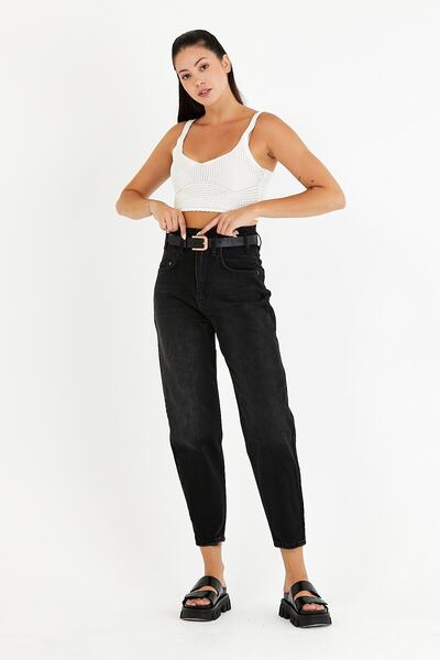 cracpot Siyah Slouchy Likralı Pantolon