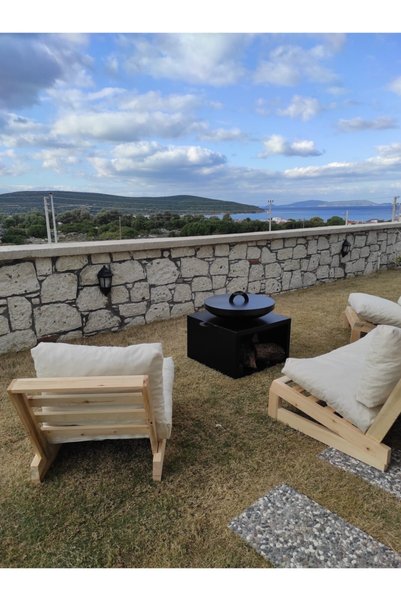 ROBUST Home garden Robust Vulcans Odunluklu Ateş Çukuru Bahçe Şöminesi Mangal Soba