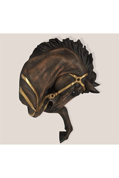 Atölye Lovas Dekoratif Duvar At Büstü,, Eskitme Tekniği Ile Tamamen El Boyama