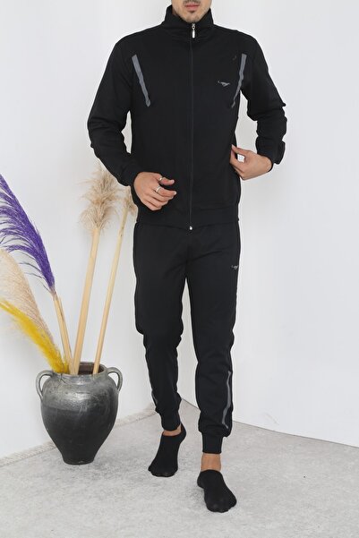 3MODA Σετ ανδρική φόρμα με μαύρο φερμουάρ