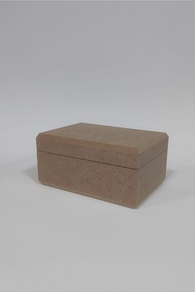 Yıldız Hobi Kırtasiye Paintable Raw MDF Rectangular Box (13x9x6.5 Cm)