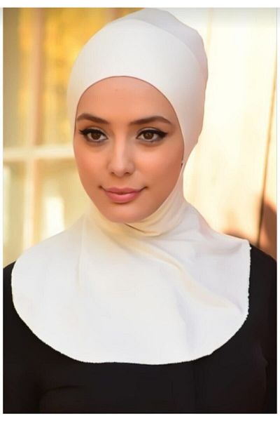 DİFEN MODA Ecru Neck Collar Bonnet - Inner Bonnet