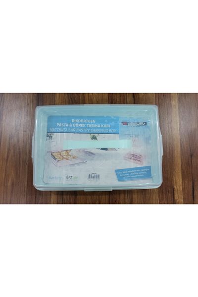 Bee Home Merdem Portable Rectangular Cake & Pastry & Cake Storage Container (green)