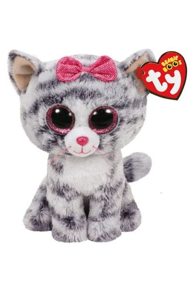 YM Toys Ty Beanie Boos - 15cm Plush Cat Kiki, Playtime More Fun