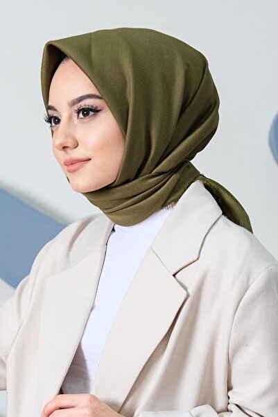 Zerruba Βαμβακερό κασκόλ Χακί