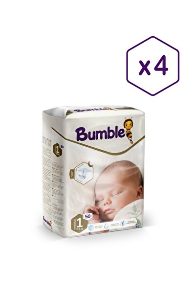 Bumble 1 Numara Yeni Doğan Bebek Bezi Eko 4'lü Paket 200 Adet | 2-5 Kg