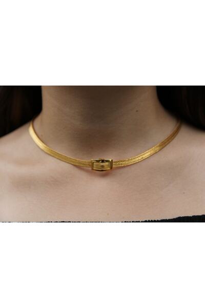 Altuntaş Gold&Silver Düz Klasik Toka Altın Kaplama 3 Sıra Trabzon Hasırı