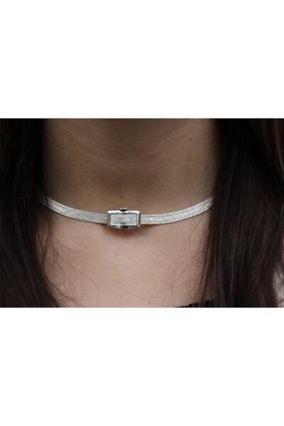 Altuntaş Gold&Silver Düz Klasik Toka 3 Sıra Trabzon Hasır Boyunluk