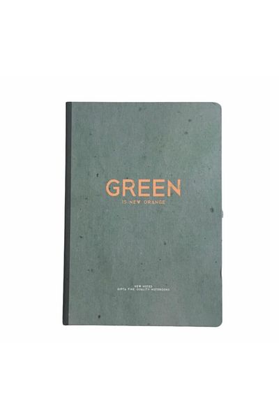 Gıpta New Notes Green Is New Orange Hardcover 120 Sheets 17x24 Lined Notebook