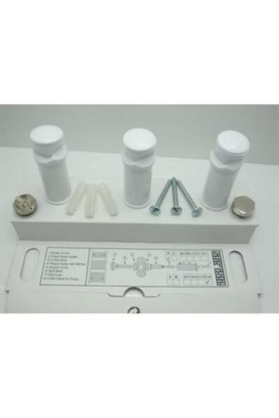 nixrad 3 Lü Beyaz Havlupan Montaj Seti Kör Tapa+purjör Dahil