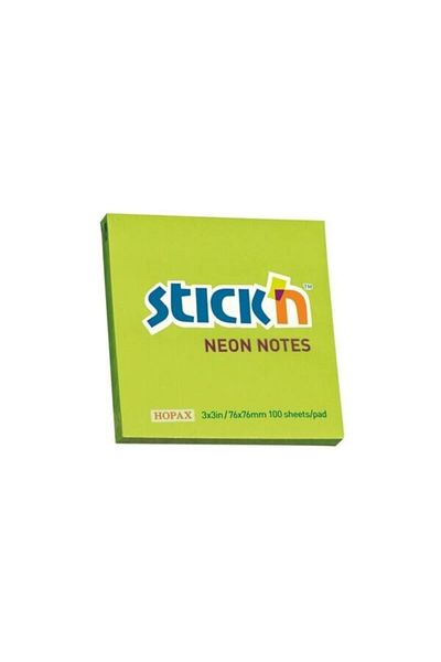 Gıpta Stickn Neon Green 100 Sheets 76x76 Adhesive Note Paper (21167)
