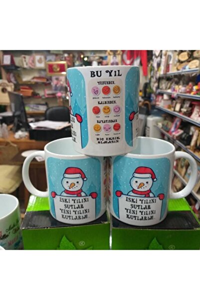 sıradışıhediyem كأس القدح عيد الميلاد سنة جديدة سعيدة