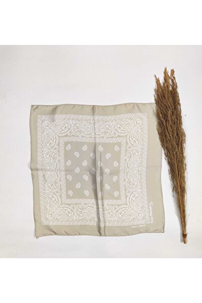 Fular Marketi باندانا من الساتان بنمط عرقي