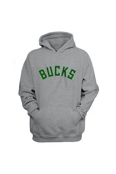 usateamfans Ανδρικό φούτερ με κουκούλα Milwaukee Bucks σε λευκό χρώμα