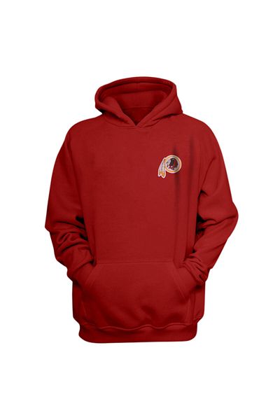 usateamfans Мъжки червен суичър с качулка Washington Redskins (плетен)
