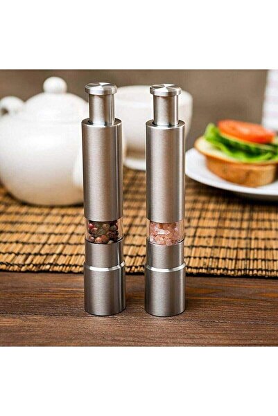 Ensa Shop Manuel Basmalı Tuz Karabiber Öğütücü Tuz Karabiber Değirmeni Tuzluk