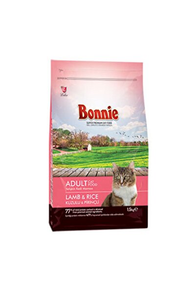 Bonnie Adult Kedi Maması Kuzu Etli Pirinçli 1,5kg